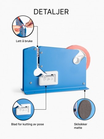 Tape dispenser for kjøttdeigposer